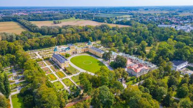 Varşova, Poland.IMAGE 'deki Wilanow Sarayı Panorama Manzarası