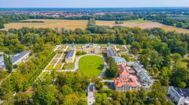 Varşova, Poland.IMAGE 'deki Wilanow Sarayı Panorama Manzarası
