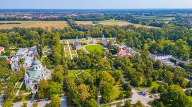Varşova, Poland.IMAGE 'deki Wilanow Sarayı Panorama Manzarası