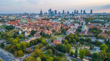 Poland.IMAGE Varşova 'da günbatımı manzarası