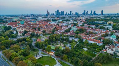 Poland.IMAGE Varşova 'da günbatımı manzarası