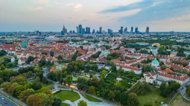 Poland.IMAGE Varşova 'da günbatımı manzarası