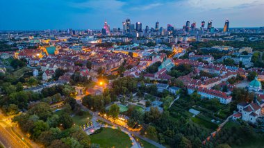 Poland.IMAGE Varşova 'da günbatımı manzarası