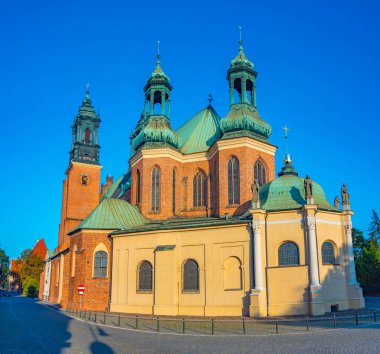 Poznan, Poland.IMAGE 'da Aziz Peter ve Paul Kilisesi' nin Archthedral Bazilikası.