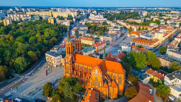 Poland.IMAGE 'deki eski Bialystok kasabasının panorama manzarası