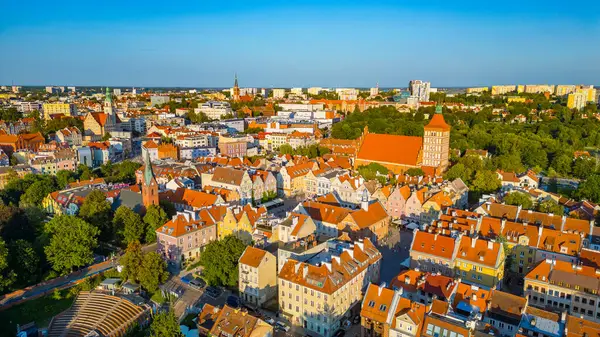 Poland.IMAGE 'de Olsztyn' in günbatımı manzarası