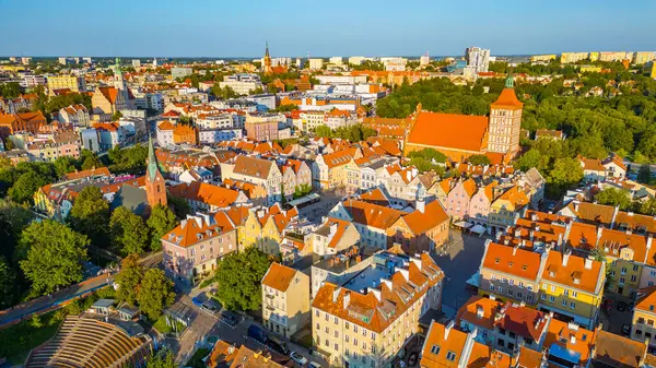 Poland.IMAGE 'de Olsztyn' in günbatımı manzarası