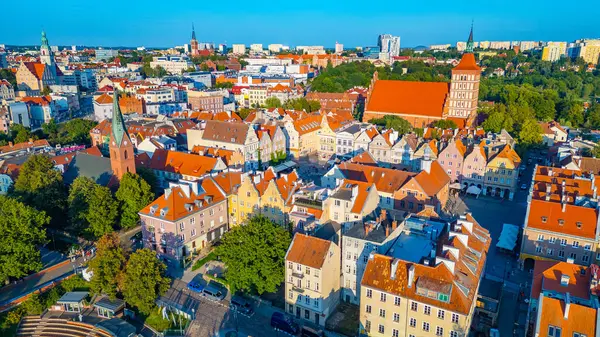Poland.IMAGE 'de Olsztyn' in günbatımı manzarası