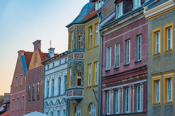 Olsztyn, Poland.IMAGE 'deki renkli evler