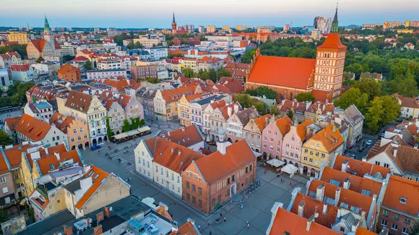 Poland.IMAGE 'de Olsztyn' in günbatımı manzarası
