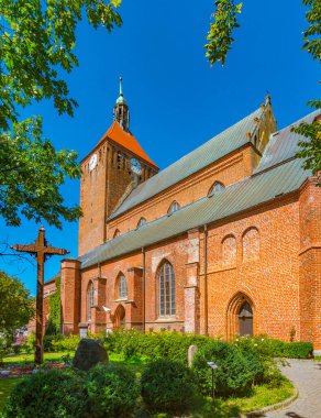 Darlowo, Poland.IMAGE 'deki Czestochowa Kilisesi.