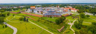 Poland.IMAGE 'deki Zamosc kasabasının panorama manzarası