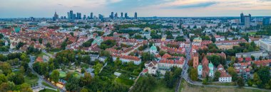 Poland.IMAGE Varşova 'da günbatımı manzarası