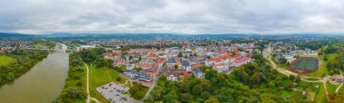 Poland.IMAGE 'deki eski Nowy Sacz kasabasının panorama manzarası