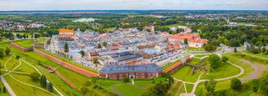 Poland.IMAGE 'deki Zamosc kasabasının panorama manzarası