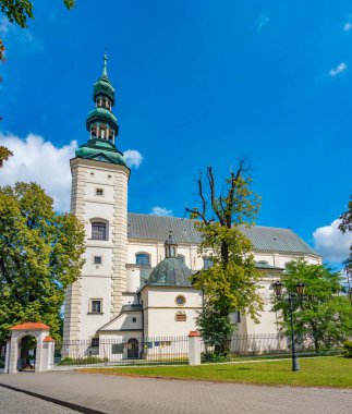 Kutsal Bakire Meryem 'in Varsayımı Katedrali ve Lowicz, Poland.IMAGE' de Aziz Nicholas.