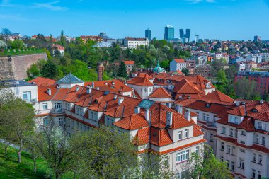 Pankrac 'ın Prag' daki Panorama görüşü, Çek Cumhuriyeti. IMAGE