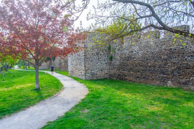 Çek şehri Beroun.IMAGE 'nin eski tahkimatı.