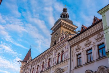 Çek Cumhuriyeti, Ceske Budejovice 'deki ana meydanın cephesi.