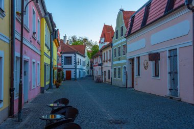 Çek kenti Ceske Budejovic.IMAGE 'deki Panska Caddesi