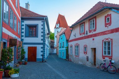 Çek kenti Ceske Budejovic.IMAGE 'deki Panska Caddesi