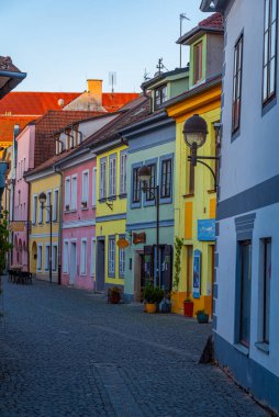 Çek kenti Ceske Budejovic.IMAGE 'deki Panska Caddesi