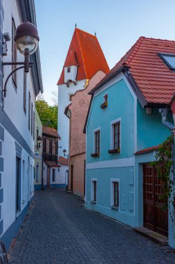 Çek kenti Ceske Budejovic.IMAGE 'deki Panska Caddesi