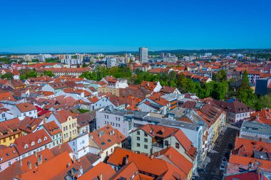 Çek Cumhuriyeti 'nden Ceske Budejovice' nin Panorama görüşü.