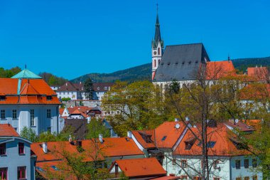 Çek Cumhuriyeti Cesky Krumlov 'daki Aziz Vitus Kilisesi.