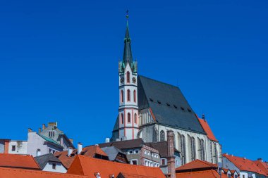 Çek Cumhuriyeti Cesky Krumlov 'daki Aziz Vitus Kilisesi.