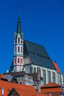 Çek Cumhuriyeti Cesky Krumlov 'daki Aziz Vitus Kilisesi.