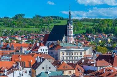 Çek Cumhuriyeti Cesky Krumlov 'daki Aziz Vitus Kilisesi.