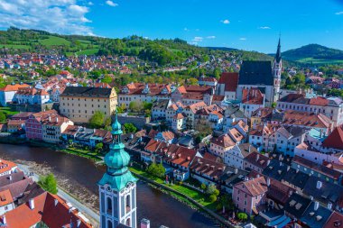 Çek Cumhuriyeti Cesky Krumlov 'daki Aziz Vitus Kilisesi.