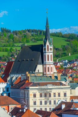 Çek Cumhuriyeti Cesky Krumlov 'daki Aziz Vitus Kilisesi.