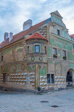 Çek Cumhuriyeti 'ndeki Telc' in alt kapısı. Görüntü