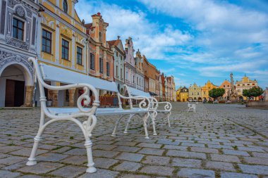 Çek Cumhuriyeti 'ndeki Telc' in alt kapısı. Görüntü