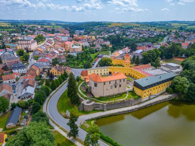 Çek kenti Polna.IMAGE Panorama Manzarası