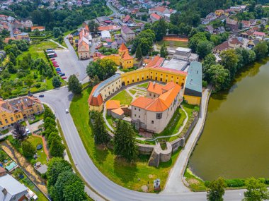 Çek kenti Polna.IMAGE Panorama Manzarası