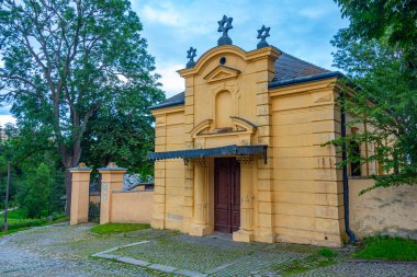 Trebic, Çek Cumhuriyeti 'ndeki Yahudi mezarlığı. Görüntü