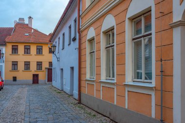 Çek Cumhuriyeti, Trebic 'in Yahudi mahallesindeki renkli cadde.