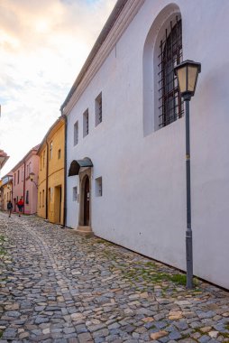 Çek Cumhuriyeti, Trebic 'in Yahudi mahallesindeki renkli cadde.
