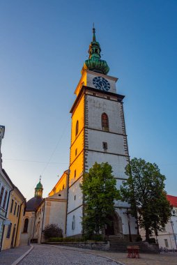 Çek Cumhuriyeti Trebic 'teki Saint Martin Kilisesi. Görüntü