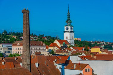 Çek Cumhuriyeti 'nin eski Trebic kentinin panoraması.
