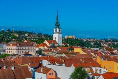 Çek Cumhuriyeti 'nin eski Trebic kentinin panoraması.