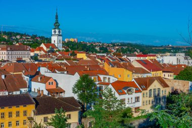 Çek Cumhuriyeti 'nin eski Trebic kentinin panoraması.