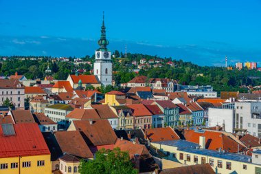 Çek Cumhuriyeti 'nin eski Trebic kentinin panoraması.