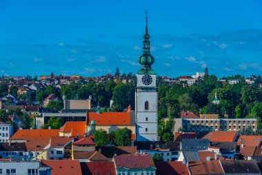 Çek Cumhuriyeti 'nin eski Trebic kentinin panoraması.