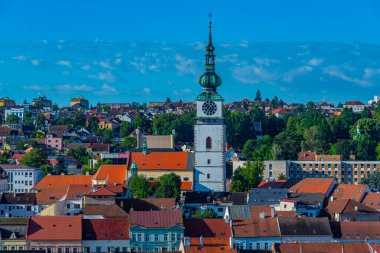 Çek Cumhuriyeti 'nin eski Trebic kentinin panoraması.