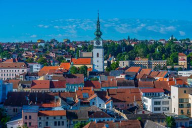Çek Cumhuriyeti 'nin eski Trebic kentinin panoraması.