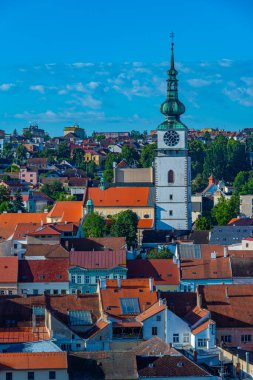 Çek Cumhuriyeti 'nin eski Trebic kentinin panoraması.